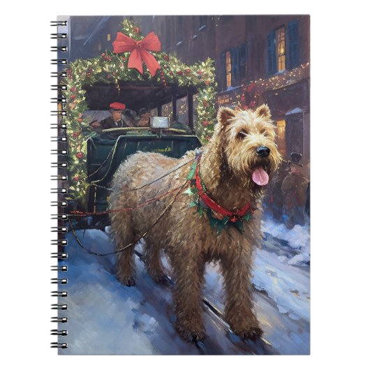 Wheaten Terrier Kerst Feestelijke Periode Notitieboek (Voorkant)
