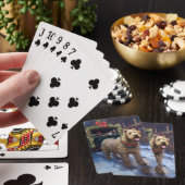 Wheaten Terrier Kerst Feestelijke Periode Pokerkaarten (Insitu)