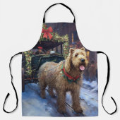 Wheaten Terrier Kerst Feestelijke Periode Schort (Voorkant)