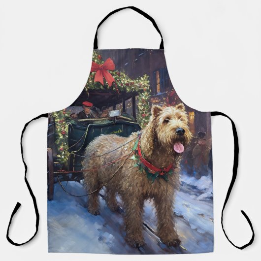Wheaten Terrier Kerst Feestelijke Periode Schort (Voorkant)