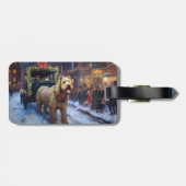 Wheaten Terrier Kerstfeest Seizoen Bagagelabel (Achterkant horizontaal)