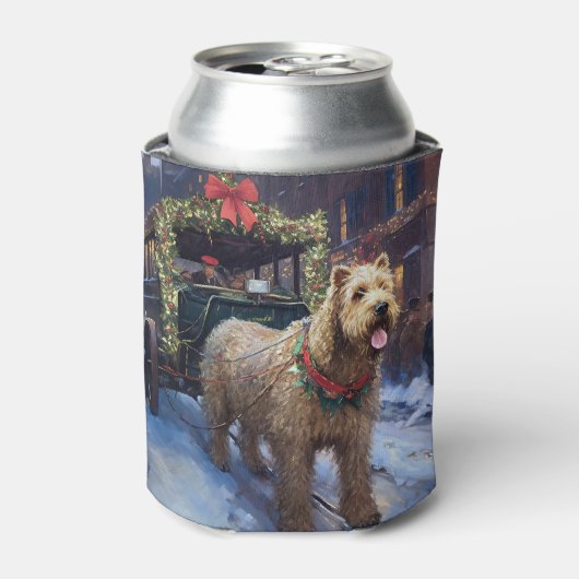Wheaten Terrier Kerstfeest Seizoen Blikjeskoeler (Blikje Voorkant)