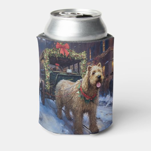 Wheaten Terrier Kerstfeest Seizoen Blikjeskoeler (Blikje Achterkant)
