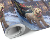 Wheaten Terrier Kerstfeest Seizoen Cadeaupapier (Rol Hoek)