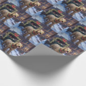 Wheaten Terrier Kerstfeest Seizoen Cadeaupapier (Hoek)