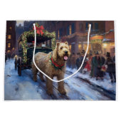 Wheaten Terrier Kerstfeest Seizoen Groot Cadeauzakje (Voorkant)
