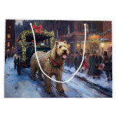 Wheaten Terrier Kerstfeest Seizoen Groot Cadeauzakje (Achterkant)