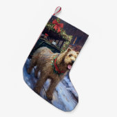 Wheaten Terrier Kerstfeest Seizoen Kleine Kerstsok (Voorkant (Hangend))