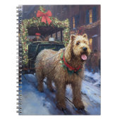 Wheaten Terrier Kerstfeest Seizoen Notitieboek (Voorkant)