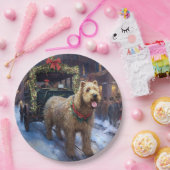 Wheaten Terrier Kerstfeest Seizoen Papieren Bordje (Feest)