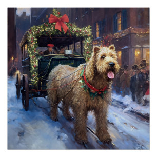 Wheaten Terrier Kerstfeest Seizoen Perfect Poster