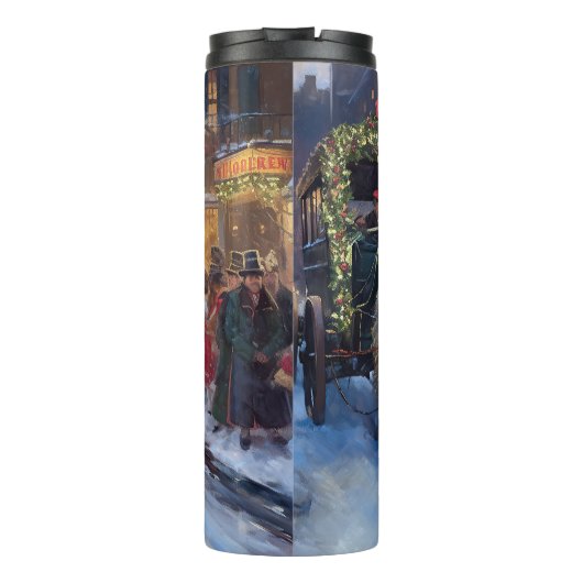 Wheaten Terrier Kerstfeest Seizoen Thermosbeker (Achterkant)