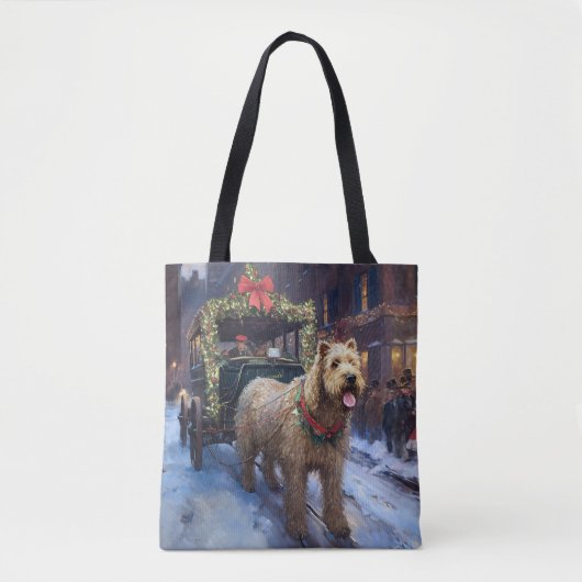 Wheaten Terrier Kerstfeest Seizoen Tote Bag (Voorkant)