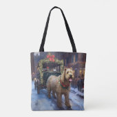 Wheaten Terrier Kerstfeest Seizoen Tote Bag (Achterkant)