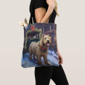Wheaten Terrier Kerstfeest Seizoen Tote Bag (Dichtbij)