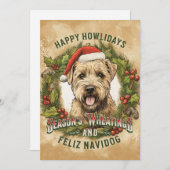 Wheaten Terrier Kerstkaart Kerstwenskaart (Voorkant / Achterkant)