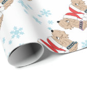 Wheaten Terrier kerstwrapping Cadeaupapier (Rol Hoek)