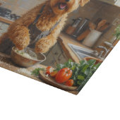 Wheaten Terrier Kookt in Keuken Snijplank (Hoek)