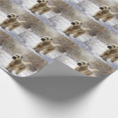 Wheaten Terrier Laat het sneeuwen Kerstmis Cadeaupapier (Hoek)