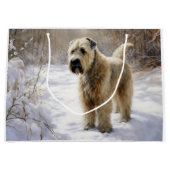 Wheaten Terrier Laat het sneeuwen Kerstmis Groot Cadeauzakje (Voorkant)