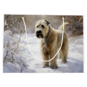 Wheaten Terrier Laat het sneeuwen Kerstmis Groot Cadeauzakje (Achterkant)
