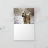 Wheaten Terrier Laat het sneeuwen Kerstmis Kaart (Binnen)