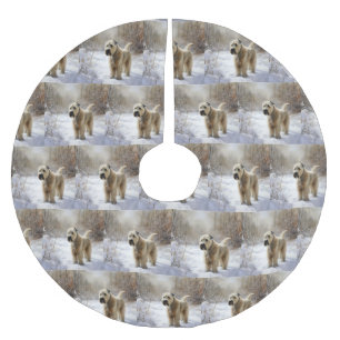 Wheaten Terrier Laat het sneeuwen Kerstmis Kerstboom Rok