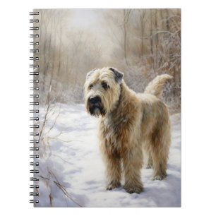 Wheaten Terrier Laat het sneeuwen Kerstmis Notitieboek
