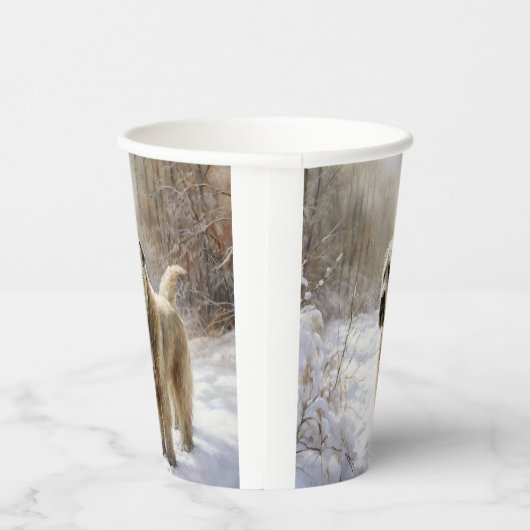 Wheaten Terrier Laat het sneeuwen Kerstmis Papieren Bekers (Rechts)