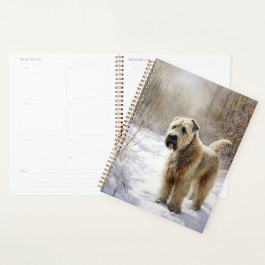 Wheaten Terrier Laat het sneeuwen Kerstmis Planner (Display)