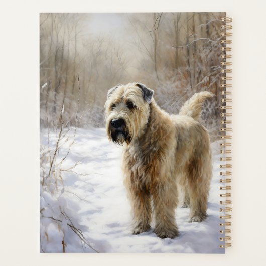 Wheaten Terrier Laat het sneeuwen Kerstmis Planner (Achterkant)