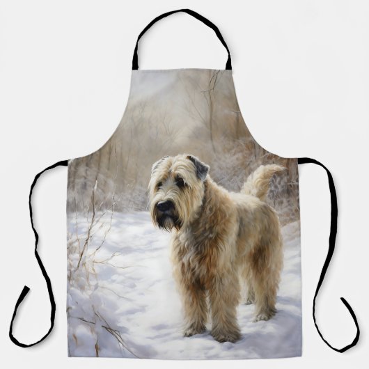 Wheaten Terrier Laat het sneeuwen Kerstmis Schort (Voorkant)