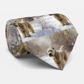 Wheaten Terrier Laat het sneeuwen Kerstmis Stropdas (Opgerold)