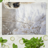 Wheaten Terrier Laat het sneeuwen Kerstmis Theedoek (Gevouwen)