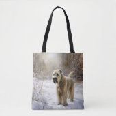 Wheaten Terrier Laat het sneeuwen Kerstmis Tote Bag (Voorkant)