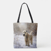 Wheaten Terrier Laat het sneeuwen Kerstmis Tote Bag (Achterkant)