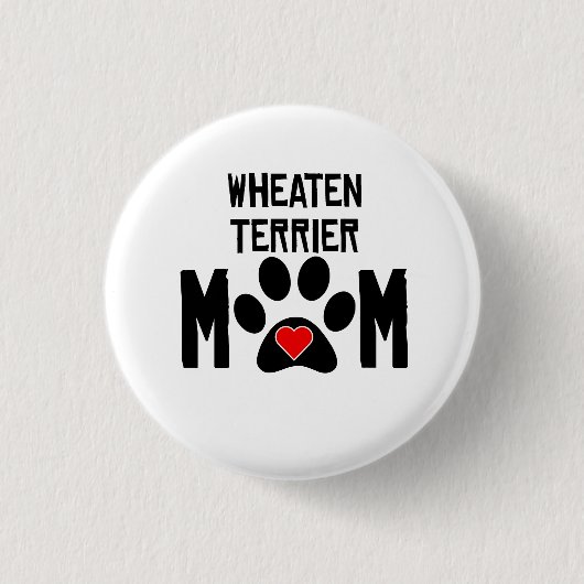 Wheaten Terrier Mam Ronde Button 3,2 Cm (Voorkant)