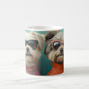 Wheaten Terrier met Hartrozen Valentijnsdag Koffiemok
