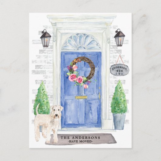 Wheaten Terrier Moving Announcement Briefkaart (Voorkant)
