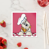 Wheaten Terrier Pizza Party Napkins Servet (Insitu)