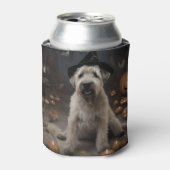 Wheaten Terrier Pompoenen Halloween Eng Blikjeskoeler (Blikje Voorkant)