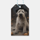 Wheaten Terrier Pompoenen Halloween Eng Cadeaulabel (Voorkant)