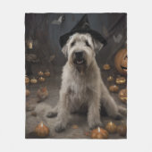 Wheaten Terrier Pompoenen Halloween Eng Fleece Deken (Voorkant)
