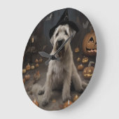 Wheaten Terrier Pompoenen Halloween Eng Grote Klok (Hoek)