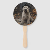 Wheaten Terrier Pompoenen Halloween Eng Handwaaier (Achterkant)