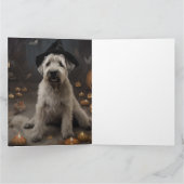 Wheaten Terrier Pompoenen Halloween Eng Kaart (Binnen)