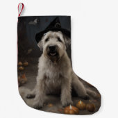 Wheaten Terrier Pompoenen Halloween Eng Kleine Kerstsok (Voorkant)
