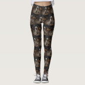 Wheaten Terrier Pompoenen Halloween Eng Leggings (Voorkant)