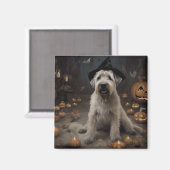 Wheaten Terrier Pompoenen Halloween Eng Magneet (Voorkant / Achterkant)