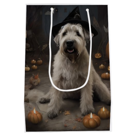 Wheaten Terrier Pompoenen Halloween Eng Medium Cadeauzakje (Achterkant)